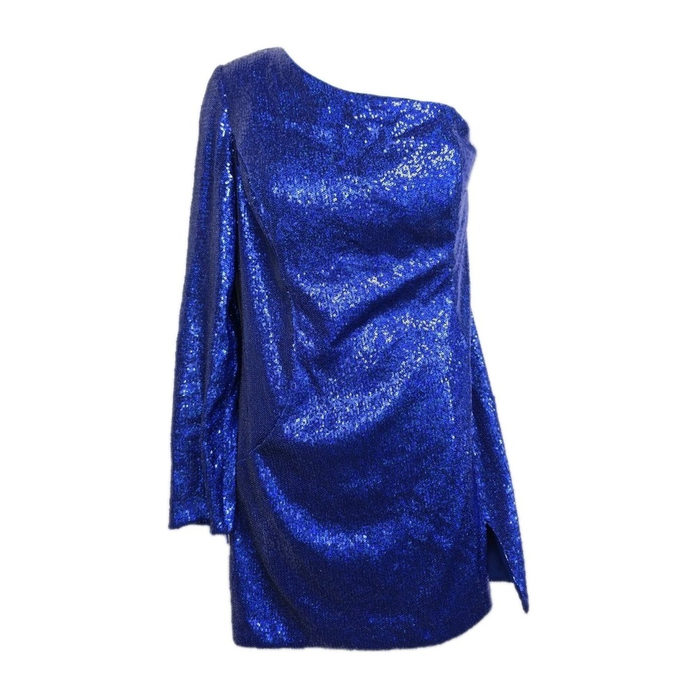 Ashley Lauren One Shoulder Dress Size 18 Hand Beaded Sequin Cocktail 4457 3278